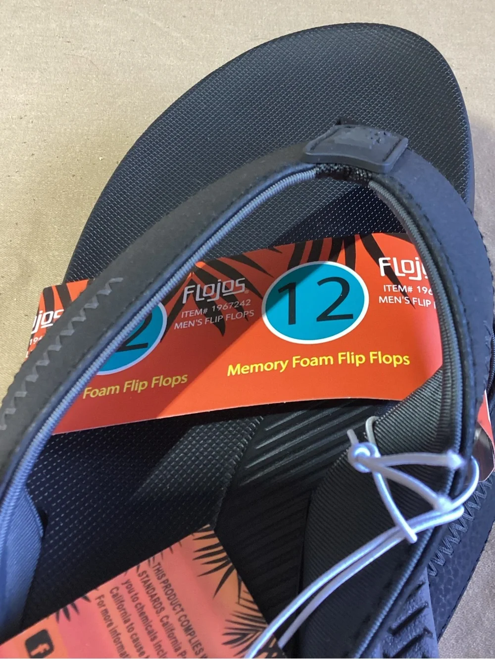 Flojos Memory Foam Flip Flops (Item #1967242) Men's Size 12